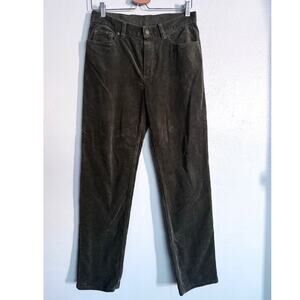 RALPH LAUREN Jeans Co olive green velvet corduroy textured straight leg pants